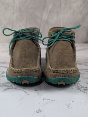 Twisted X Women’s Driving Mocs Brown & Turquoise Leather - Size 6M

​